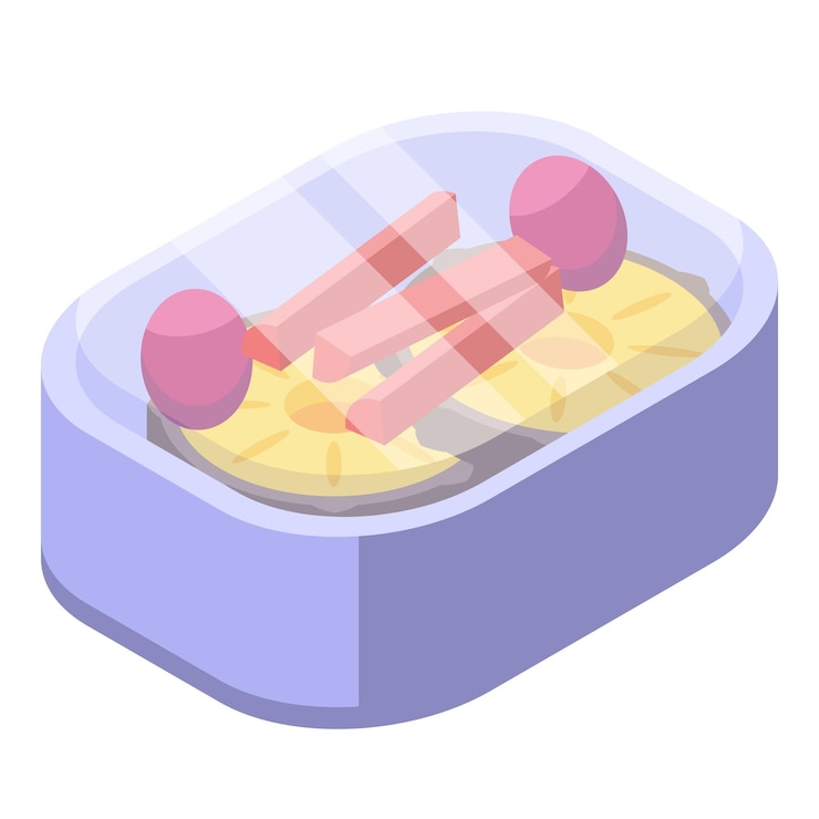 Vetor ícone de comida de avião isométrico do ícone vetor de comida de avião para web design isolado em fundo branco