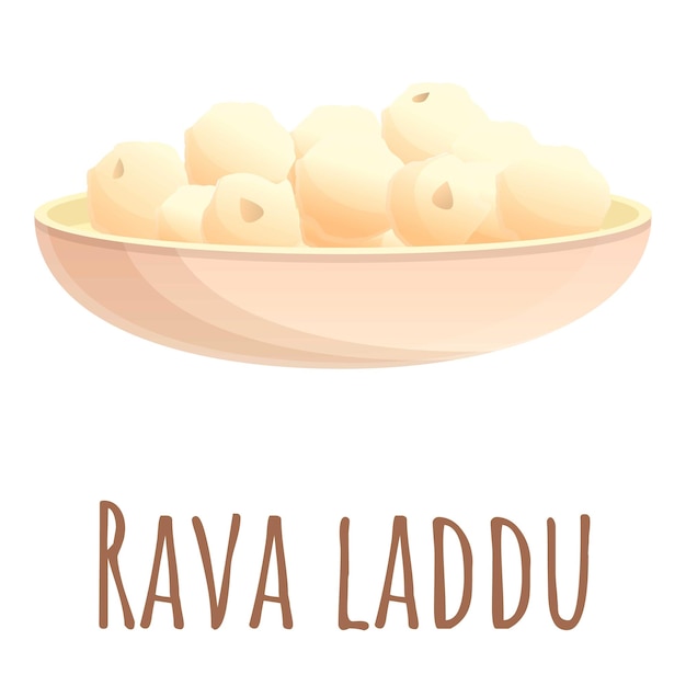 Vetor Ícone de comida rava laddu ícone vetorial de comida rawa laddu para design web isolado em fundo branco