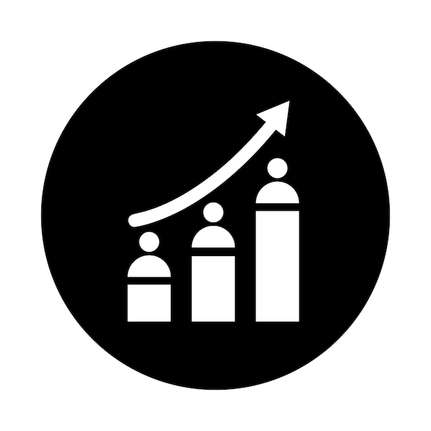 Vetor Ícone de competência eficiência habilidades gráficos vetoriais pretos