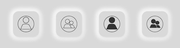Ícone de conta de usuário símbolo de pessoas assine o vetor de avatar