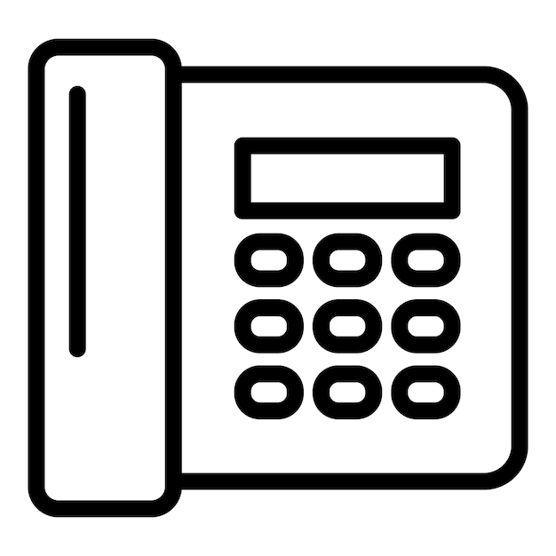 Ícone de contato telefônico esboço ícone vetor de contato telefônico para web design isolado em fundo branco