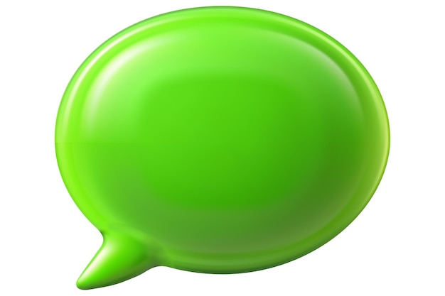 Ícone de conversação de vetor de chat de bolha de fala verde isolado