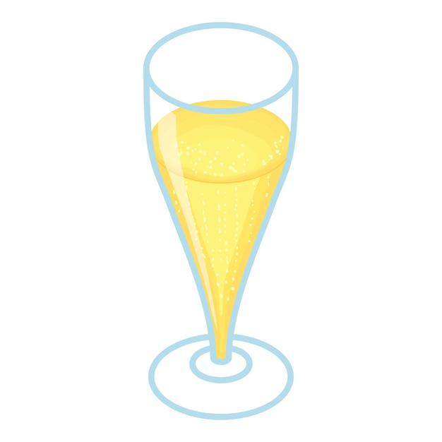 Vetor Ícone de copo de champanhe de férias ícone vetorial de copode champanhe para design web isolado em fundo branco