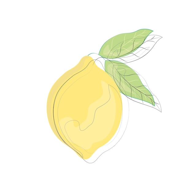 Ícone de cor limão em fundo transparente