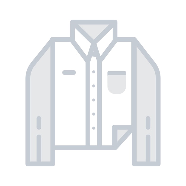 Ícone de cor plana de camisa de colarinho clássico roupas e sapatos casuais item de guarda-roupa para criar um visual moderno e à moda símbolo vetorial simples isolado em fundo branco