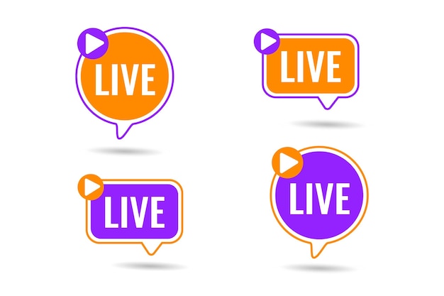 Ícone de cor plana de webinar ao vivo