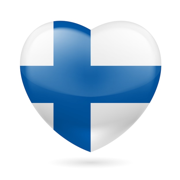 Ícone de coração da ilustração da finlândia