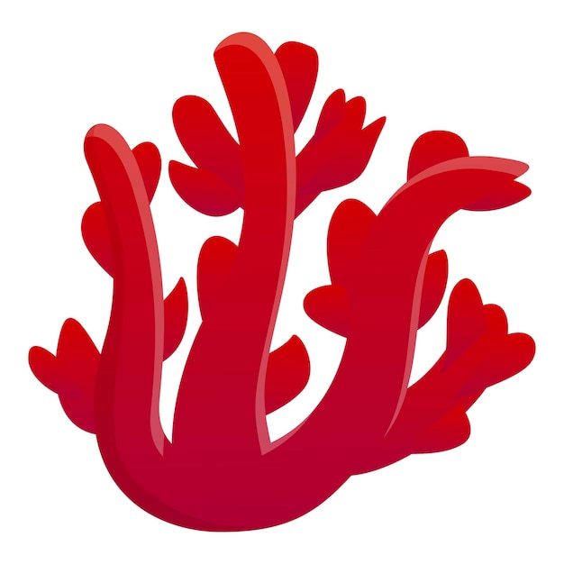 Vetor Ícone de coral vermelho do oceano ícone vetorial de coral vermello do oceano para design web isolado em fundo branco