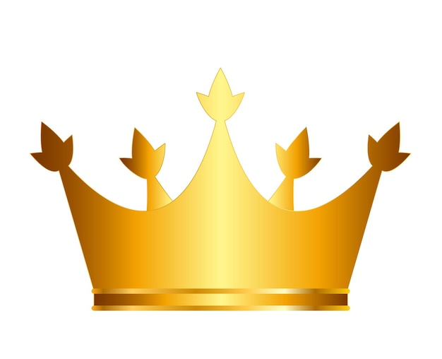 Ícone de coroa de ouro da princesa isolado