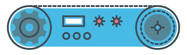 Ícone de correia transportadora máquinas industriais automáticas de cor