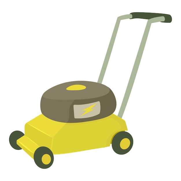 Ícone de cortador de grama Ilustração de desenho animado de ícone vetorial de cortador De grama para design web