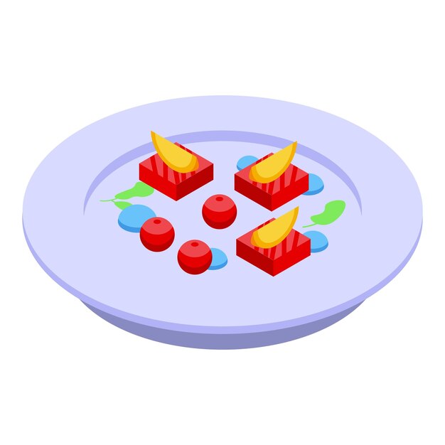 Ícone de cozinha molecular doce isométrico do ícone vetor de cozinha molecular doce para web design isolado em fundo branco