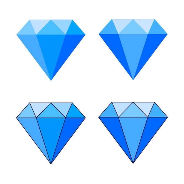 Vetores de Ícone De Forma De Diamante Sinal De Cristal De Joias