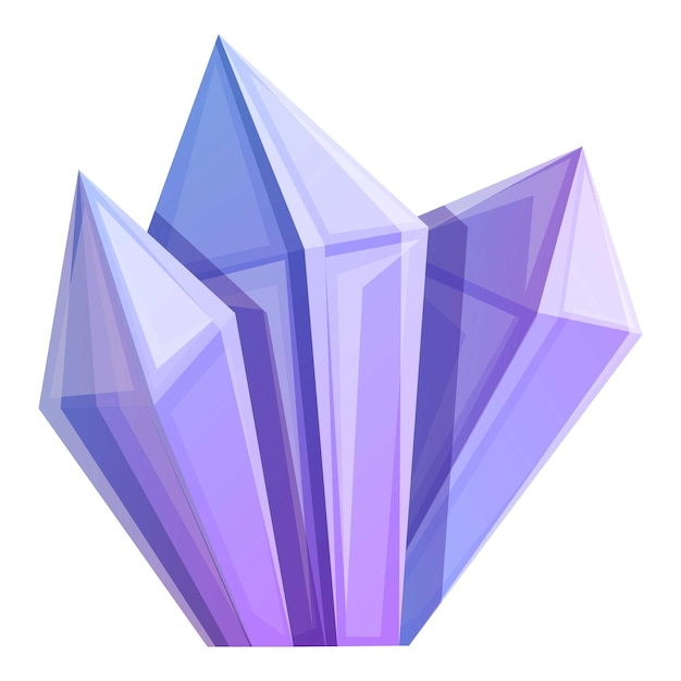 Vetor Ícone de cristal mágico caricatura de ícone vetorial de cristais mágicos para design web isolado em fundo branco