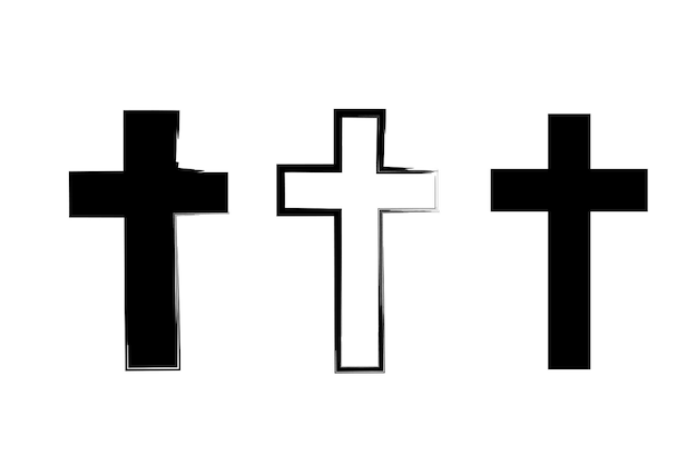 Ícone de cruz símbolo cristão ilustração vetorial eps 10 imagem de estoque