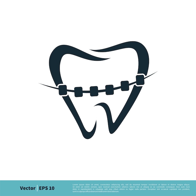 Ícone de cuidados com os dentes vector logo template ilustração design vector eps 10