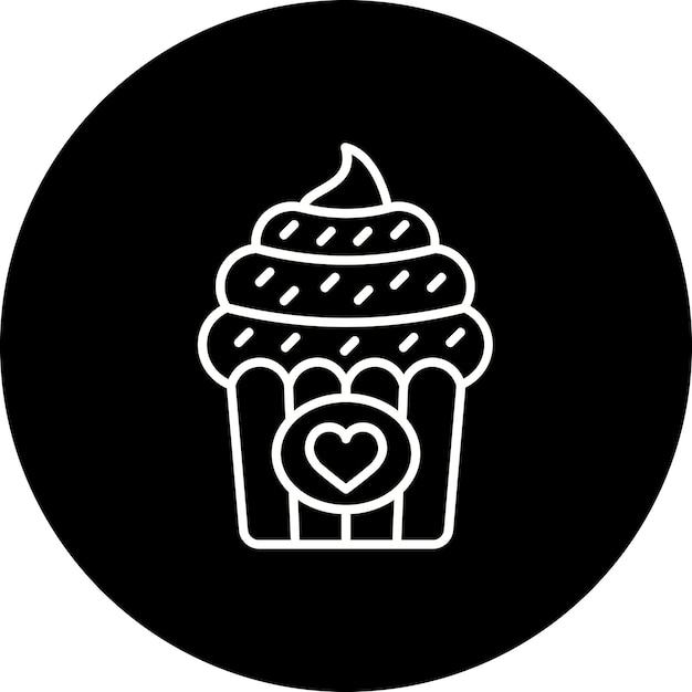 Vetor Ícone de cupcake