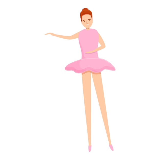 Vetor Ícone de dança de bailarina de música desenho animado de ícone de vetor de dança de bailarina de música para web design isolado em fundo branco