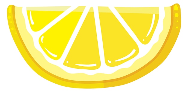 Ícone de desenho animado de fatia de limão frutas cítricas suculentas