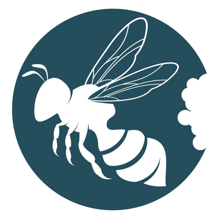 Vetor ícone de design de ilustrações de logotipo de abelha