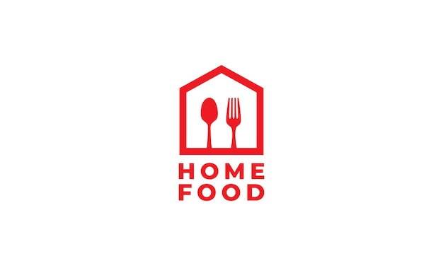 Ícone de design de logotipo de colher de garfo de restaurante de linha única minimalista simples