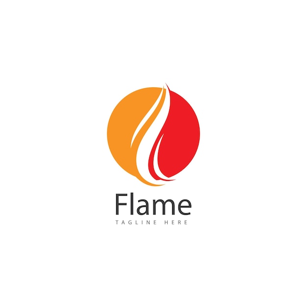Ícone de design de logotipo de fogo de modelo de vetor de logotipo de chama