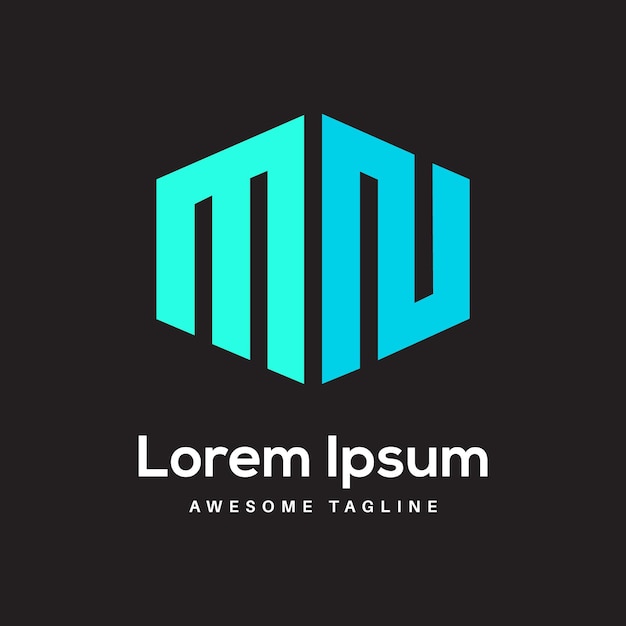 Vetor Ícone de design de logotipo de letra mn por rahim stock designer