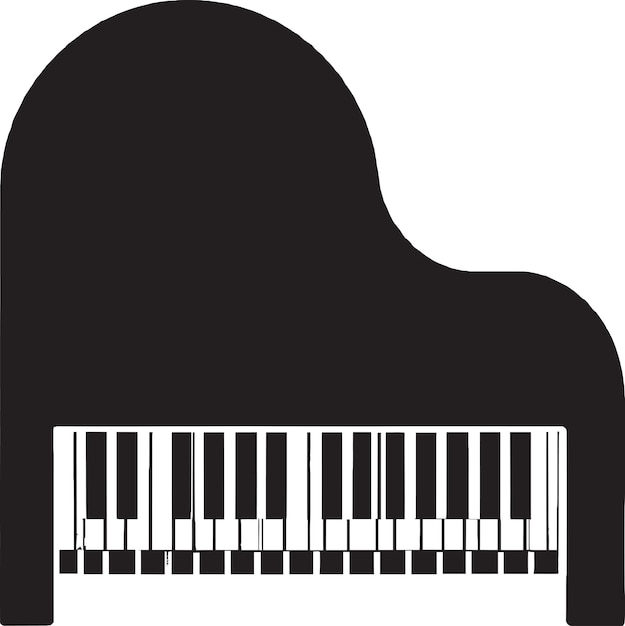 Vetor Ícone de design de logotipo de vetor de paixão por piano