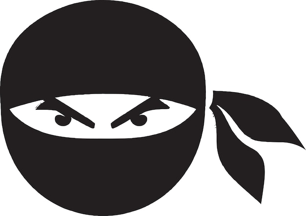 Ícone de design de logotipo vetorial lendário do ninza