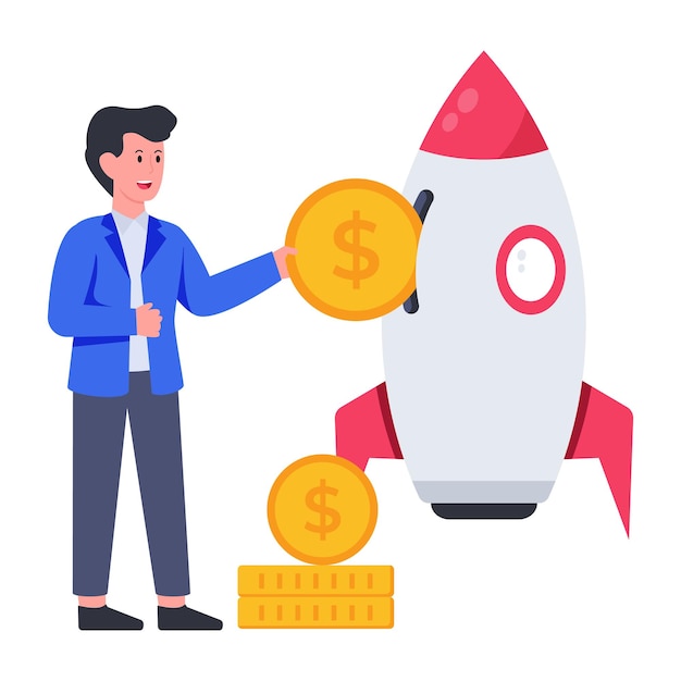 Ícone de design perfeito de inicialização financeira