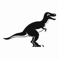 Vetor Ícone de dinossauro terópode ilustração simples de ícone vetorial de dinossauros terópodes para a web