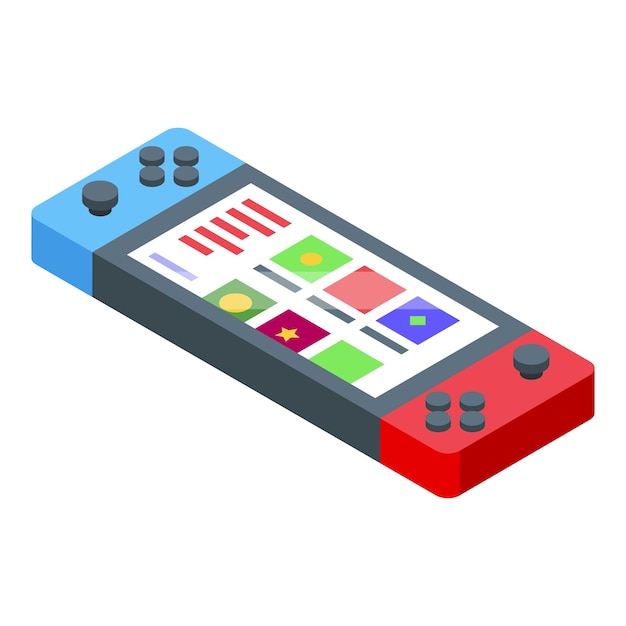 Vetor Ícone de dispositivo portátil de jogos vetor isométrico gadget de jogo