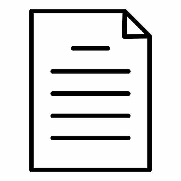 Ícone de documento com fundo transparente