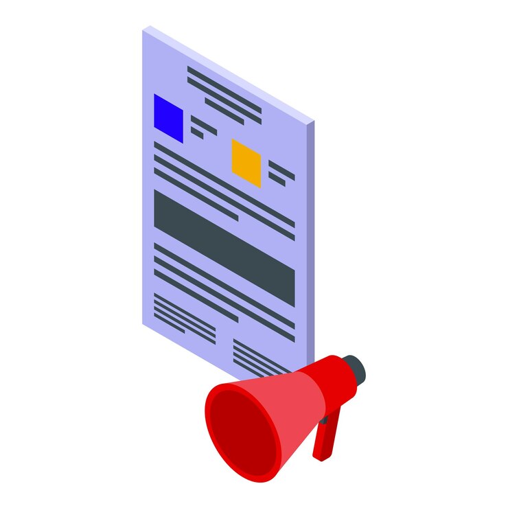 Vetor ícone de documento de marketing on-line isométrico do ícone vetor de documento de marketing on-line para web design isolado em fundo branco