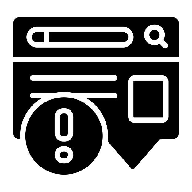 Ícone de download premium do aviso de pesquisa