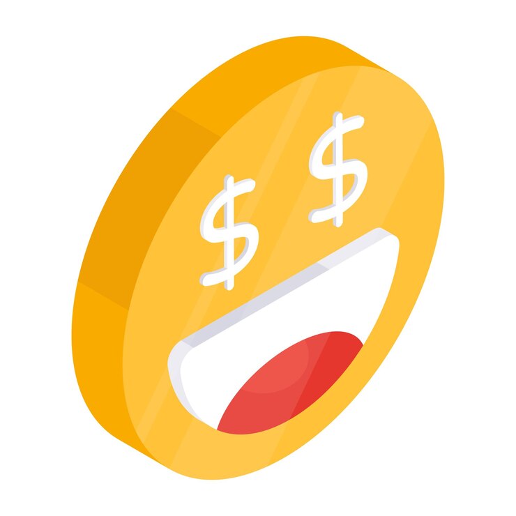 Vetor ícone de download premium do emoji de riqueza