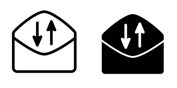 Vetor ícone de e-mail conjunto ícone de e-mail vetor ícone de e-mail ilustração de envelope
