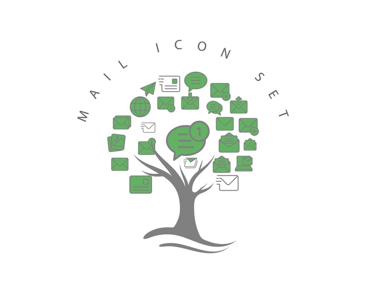 Vetor ícone de e-mail em fundo branco vetor premium