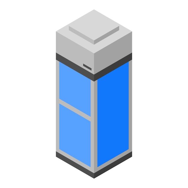 Vetor Ícone de elevador de uma pessoa isométrico do ícone vetorial de elevador de uma pessoa para web design isolado em fundo branco