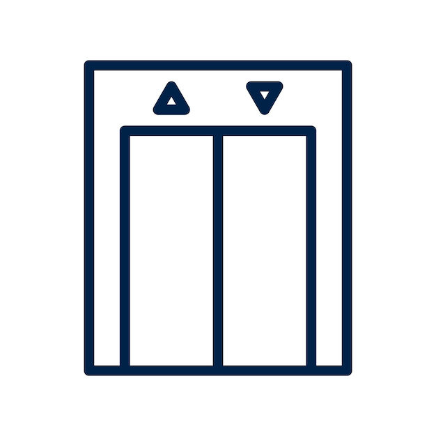 Vetor Ícone de elevador vetor plano simples ilustração isolada modelo de sinalização design de moda