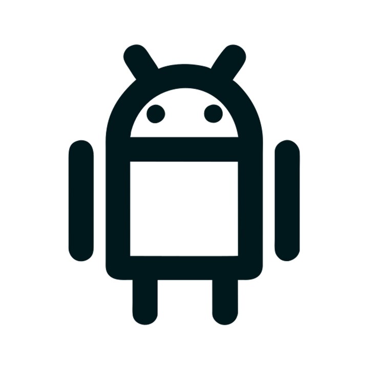 Vetor ícone de enchimento preto de android