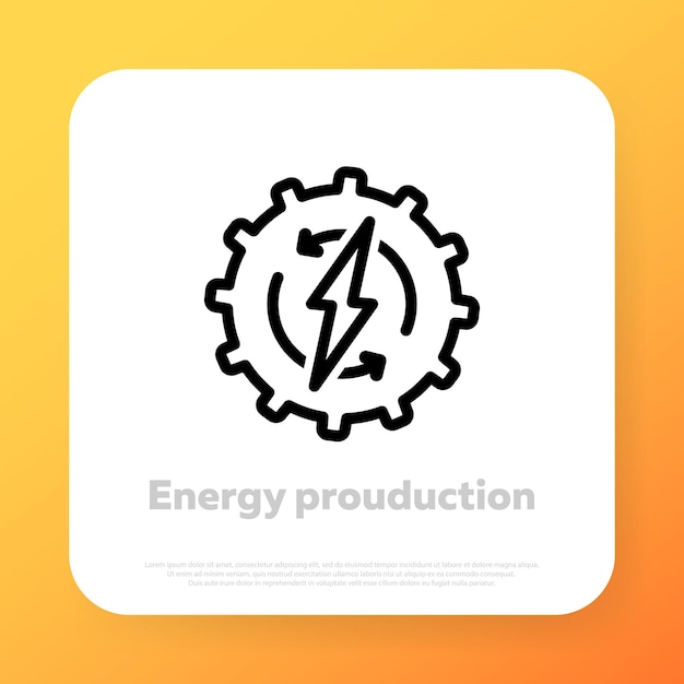 Ícone de energia elétrica. ícone de flash. símbolo para o design do seu site, logotipo, aplicativo, interface do usuário. ícone de linha vetorial para negócios e publicidade