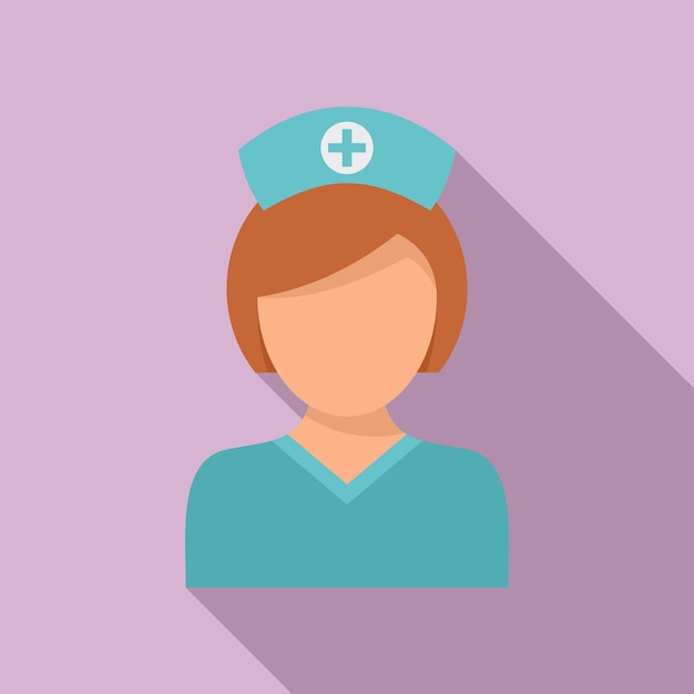Vetor Ícone de enfermeira de catapora ilustração plana do ícone vetor de enfermeira de catapora para web design