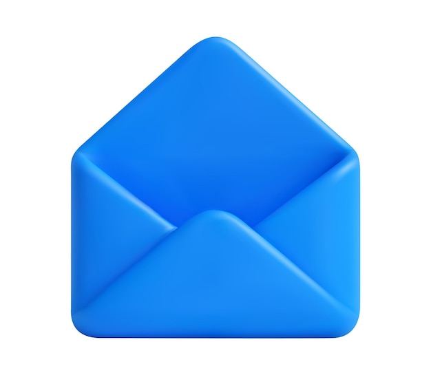 ícone de envelope de correio aberto 3D