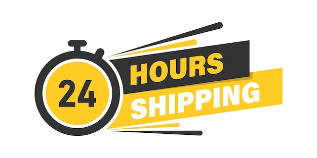 Ícone de envio de 24 horas em estilo simples