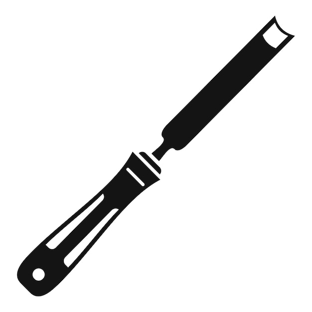 Ícone de equipamento de cinzel simples ilustração do ícone vetor de equipamento de cinzel para web design isolado em fundo branco