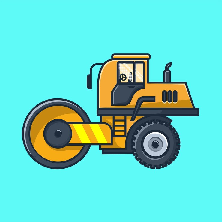 Vetor ícone de equipamento de construção de estradas