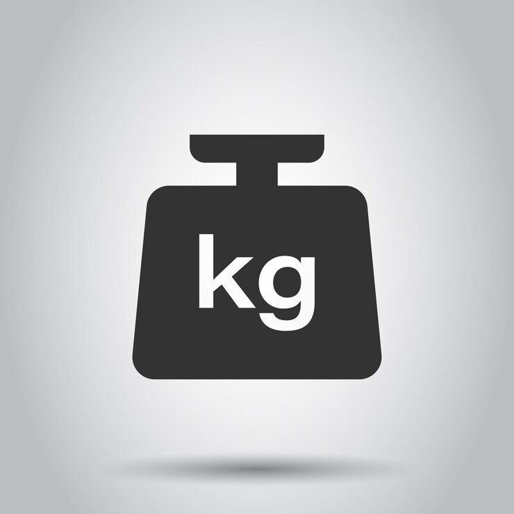 Vetor ícone de escala em estilo plano ilustração vetorial de dumbbell de quilograma em fundo branco isolado conceito de negócios da academia