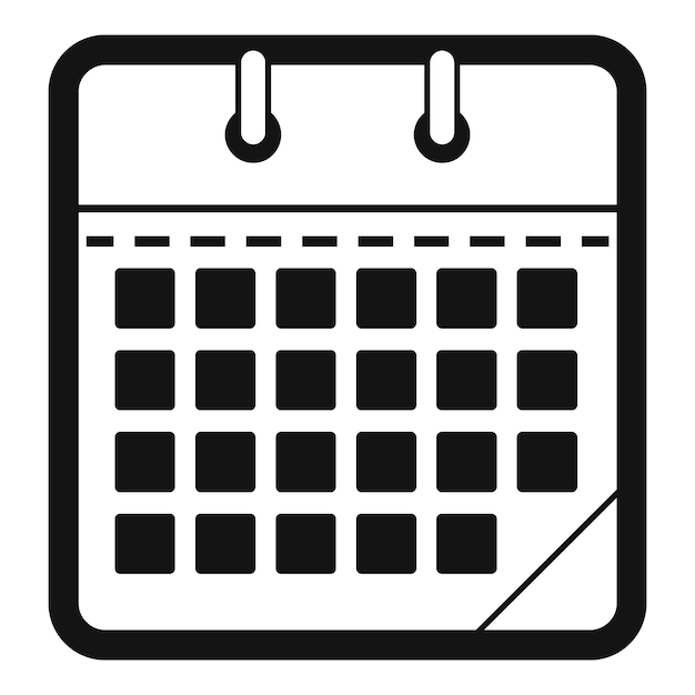 Ícone de escritório de calendário Ilustração simples do ícone de vetor de escritório de calendário para web