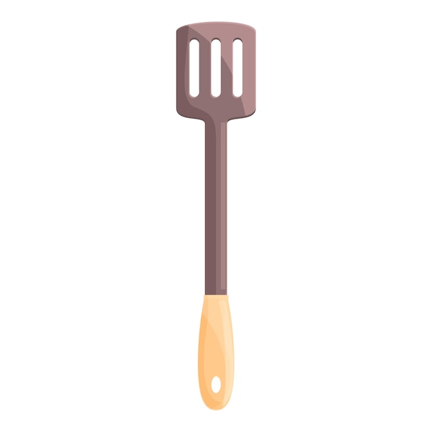 Ícone de espátula de talheres vetor de desenho animado Grill churrasqueira ferramenta garfo